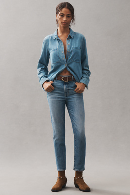 Pistola Bri High-rise Ankle Straight-leg Jeans In Blue