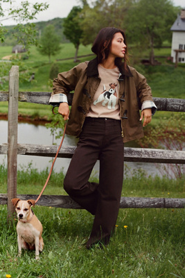 Pistola Penny High-rise Wide-leg Jeans In Brown