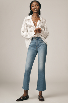 Pistola Lennon High Rise Crop Boot-cut Jean In Rhythm Vintage In Blue