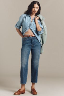 Pistola Cassie High-Rise Crop Straight-Leg Jeans