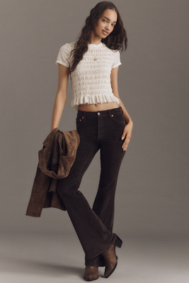 Pistola Kinsley Mid-rise Ultra-flare Jeans In Mocha In Brown