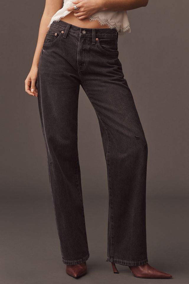 Pistola Lexi Mid Rise Bowed Straight Jeans #1