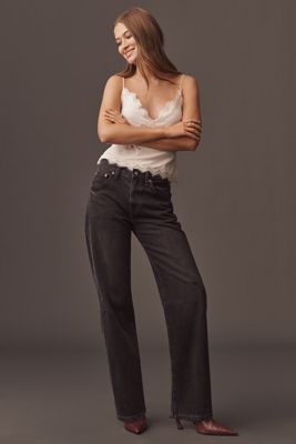 Pistola Lexi Mid Rise Bowed Straight Jeans