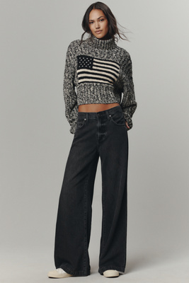 Pistola Jadyn High-rise Wide-leg Jeans In Black