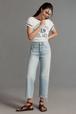 Pistola Cassie Crop High-rise Straight-leg Jeans