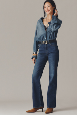 Pistola Evie High-rise Wide-leg Jeans In Blue