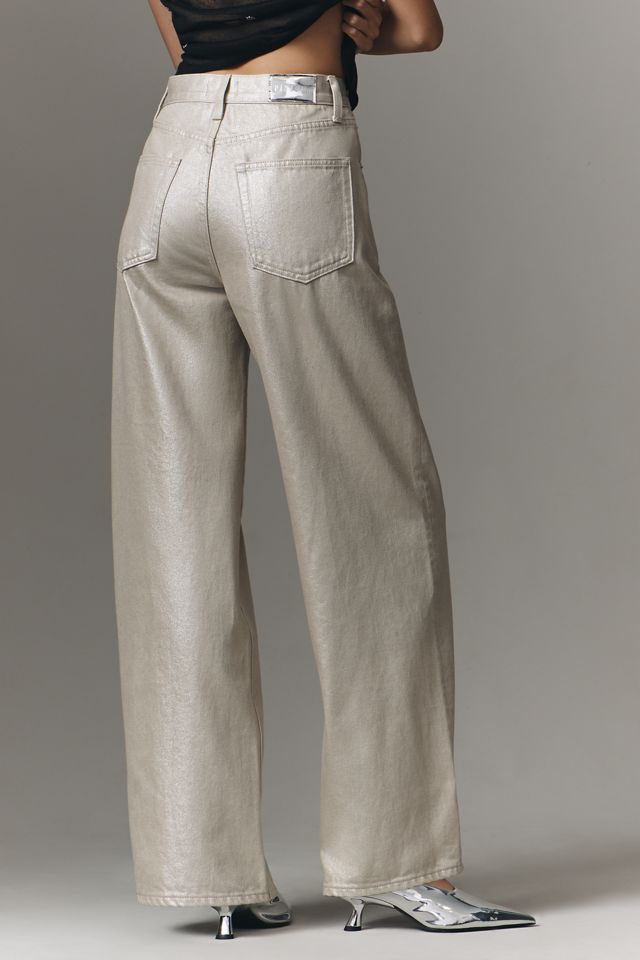 Pistola Tate High-Rise Bowed Wide-Leg Jeans #3