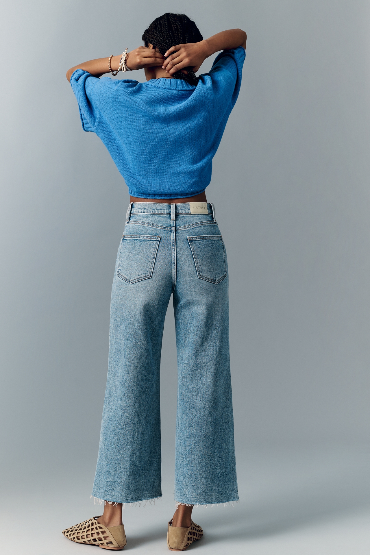 Pistola Lana High-Rise Crop Wide-Leg Jeans