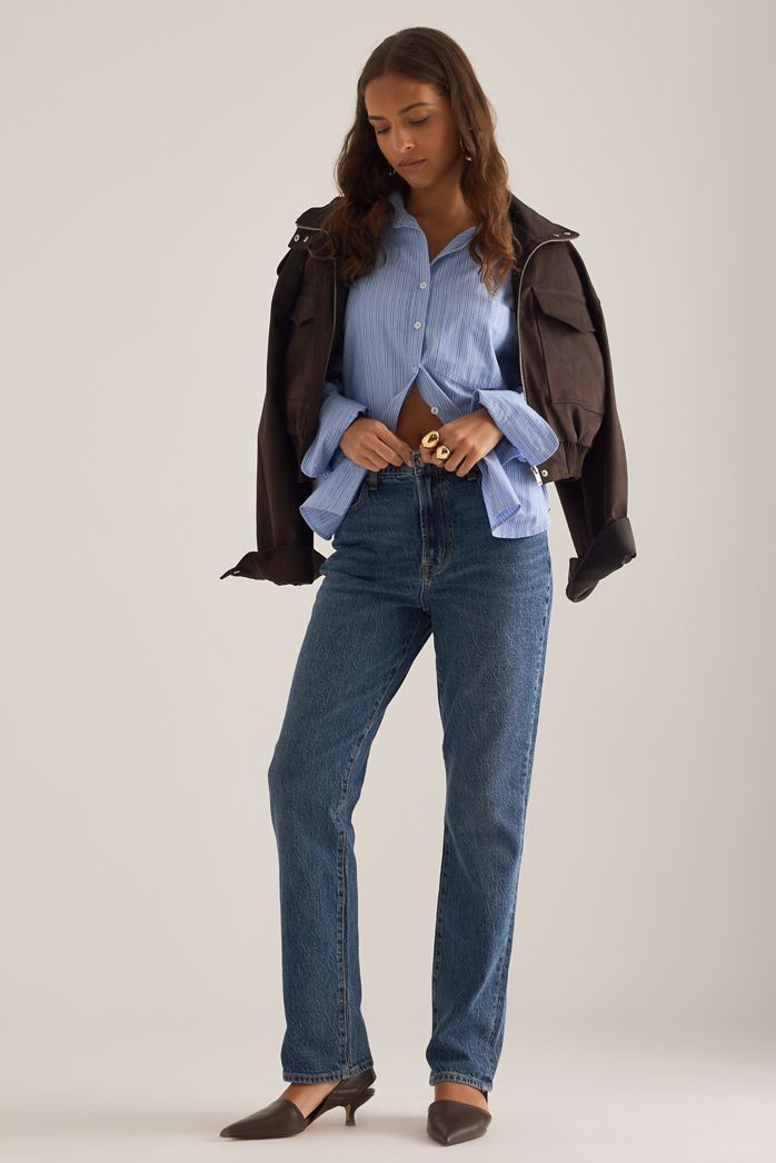 Pistola Bri High-Rise Slim Straight-Leg Jeans