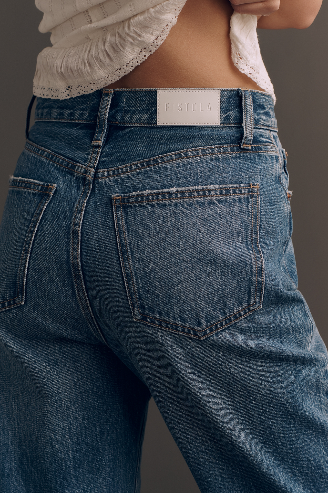 Pistola Cassie High-Rise Straight-Leg Jeans