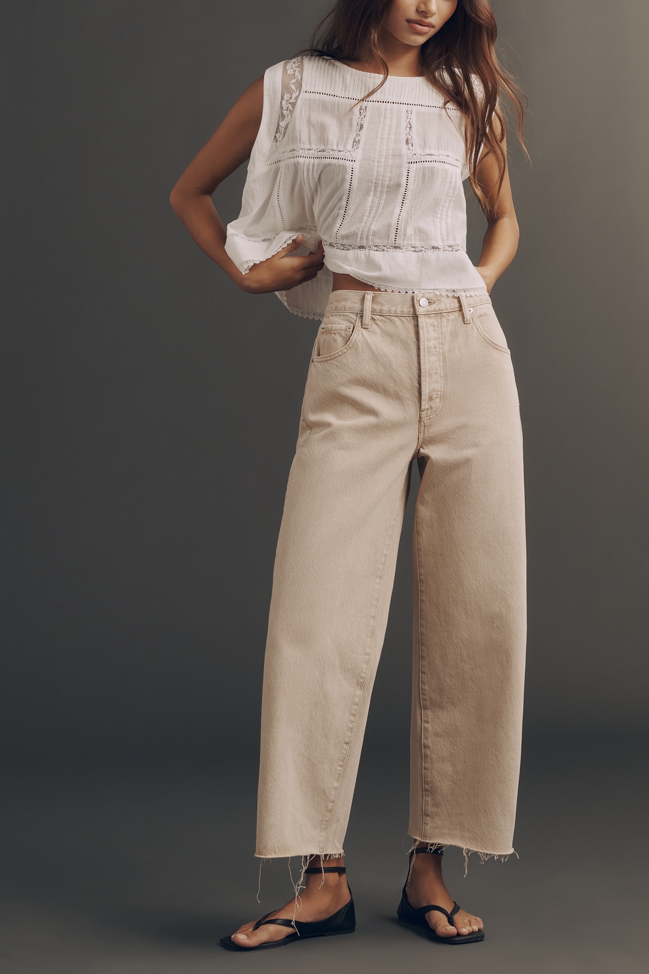 Pistola Tate High-Rise Crop Tapered Jeans