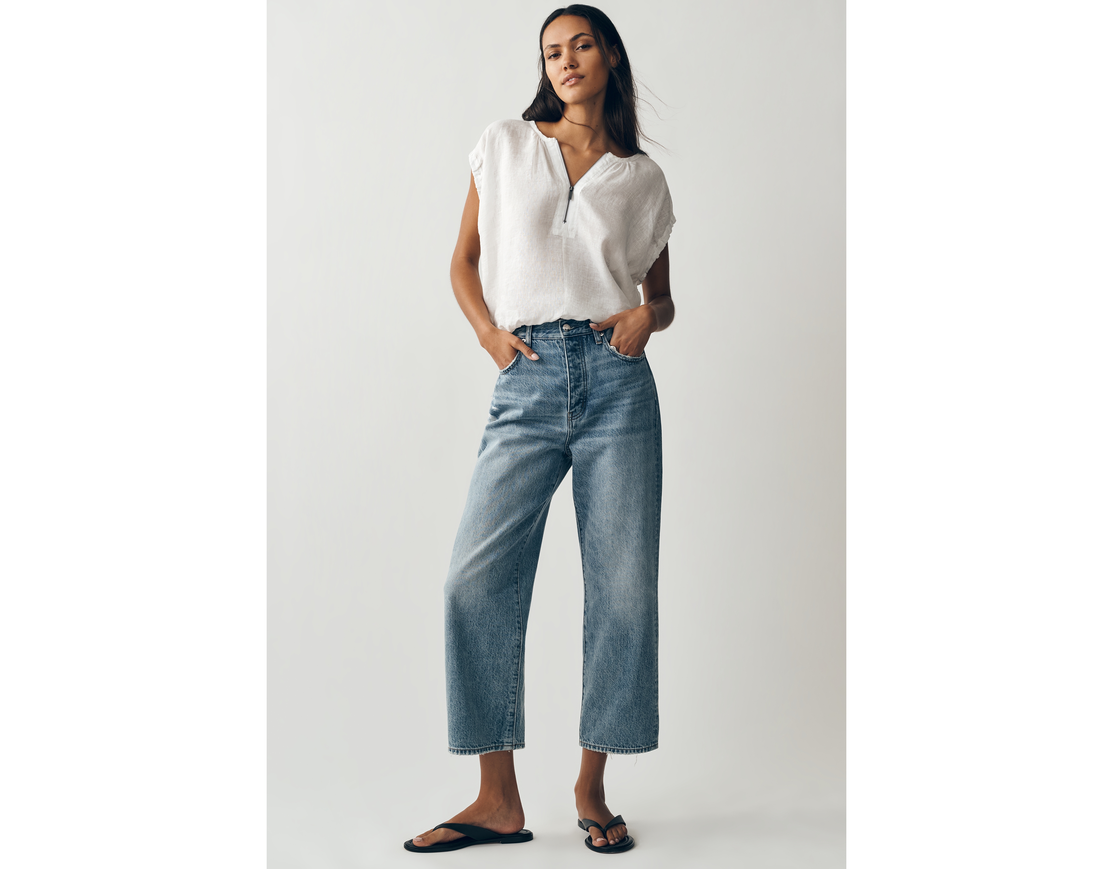 Pistola Cassie High Rise Crop Jeans