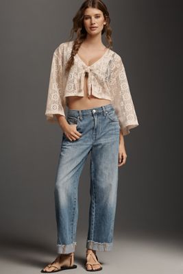 Pistola Kacey Mid-Rise Cuffed Relaxed Tapered Jeans