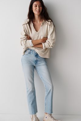 Pistola Lexi Cotton Mid-Rise Straight Jeans