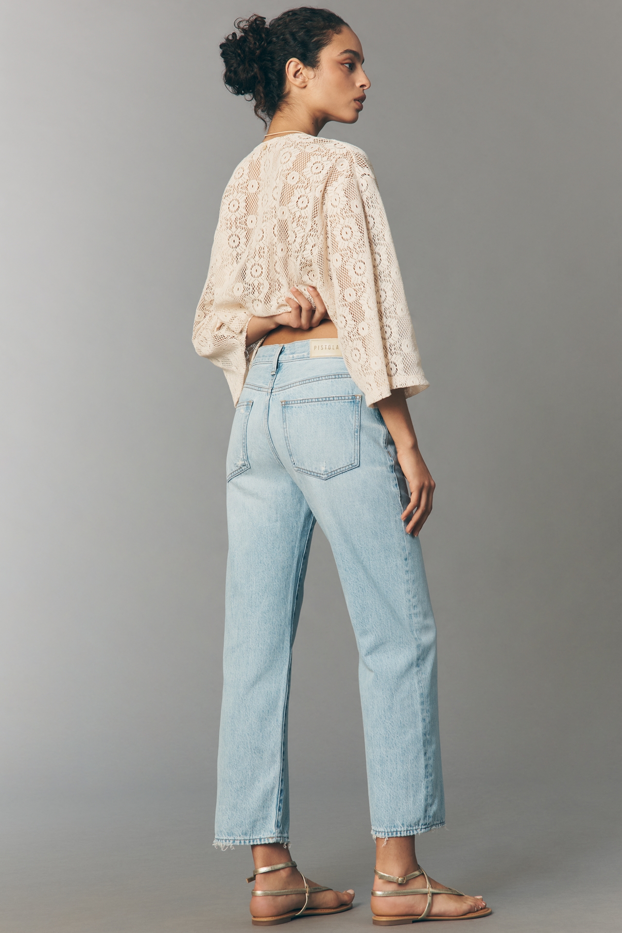Pistola Lexi Cotton Mid-Rise Straight Jeans