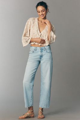 Pistola Lexi Cotton Mid-Rise Straight Jeans