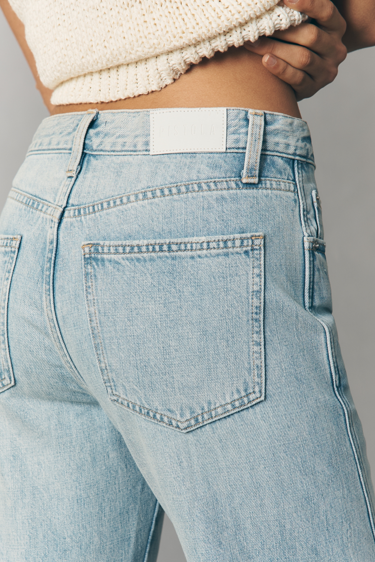 Pistola Kacey High-Rise Cuffed Boyfriend Jeans