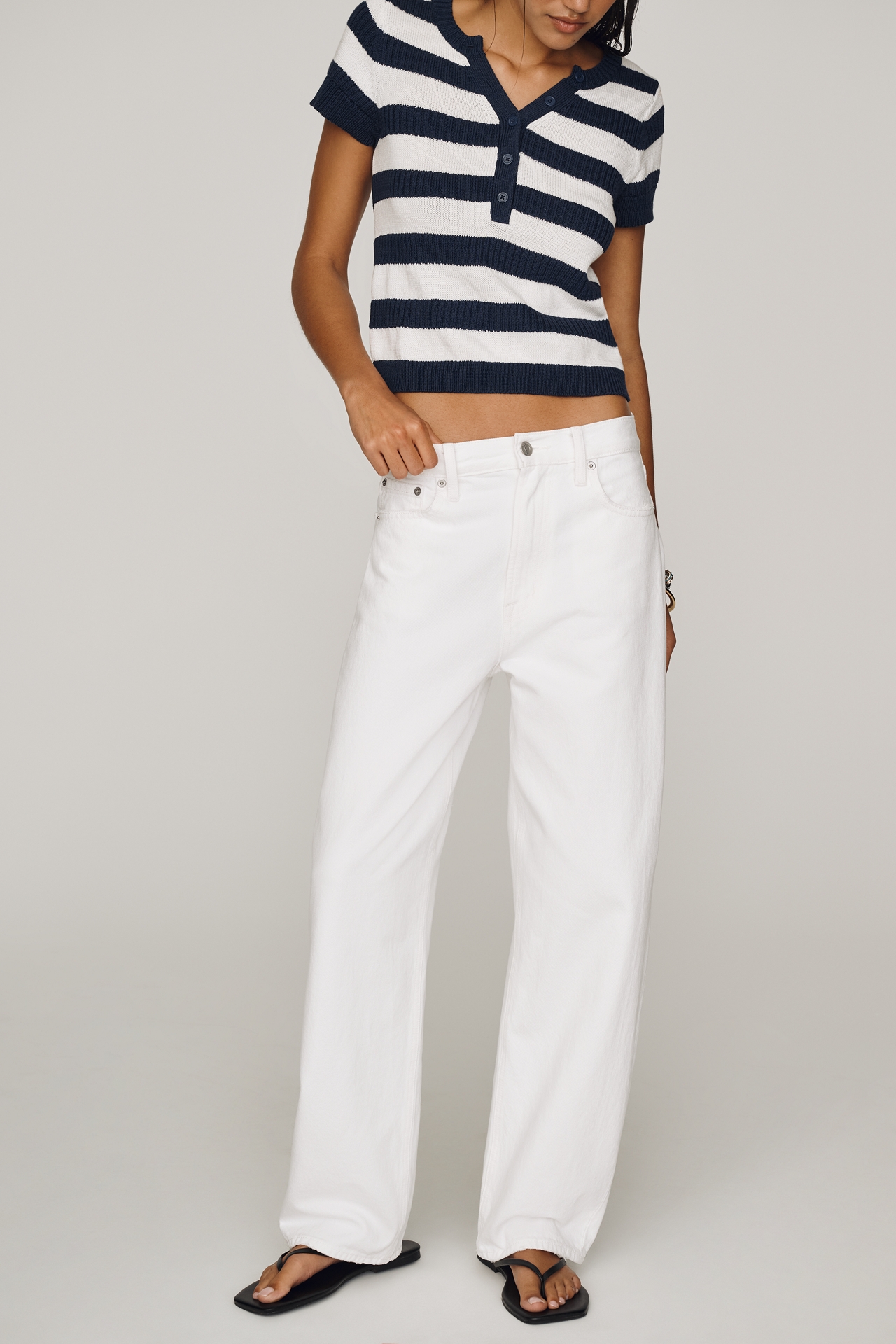 Pistola Wes Cotton High-Rise Barrel Jeans