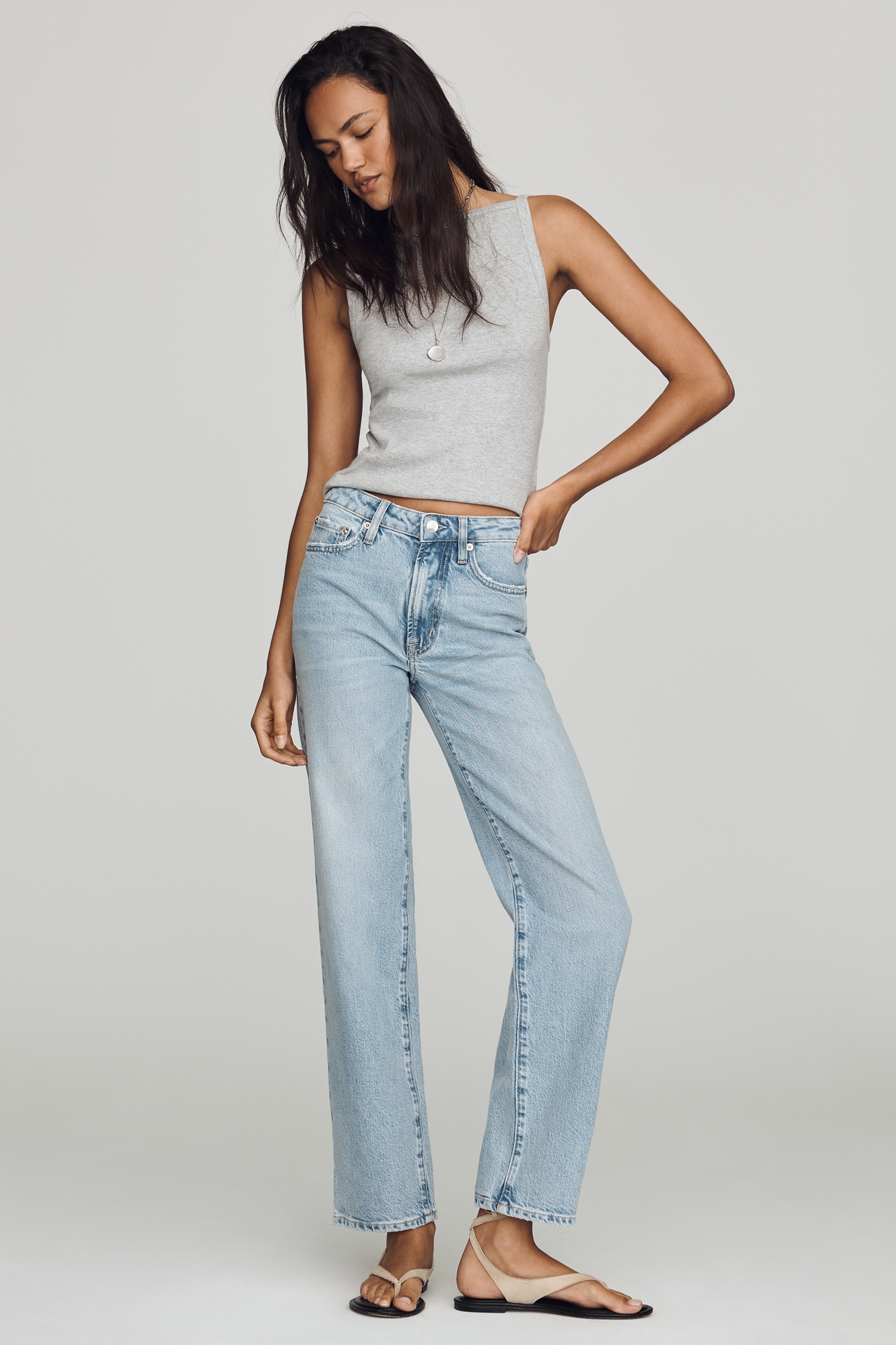 Pistola Aleks Mid-Rise Straight-Leg Jeans