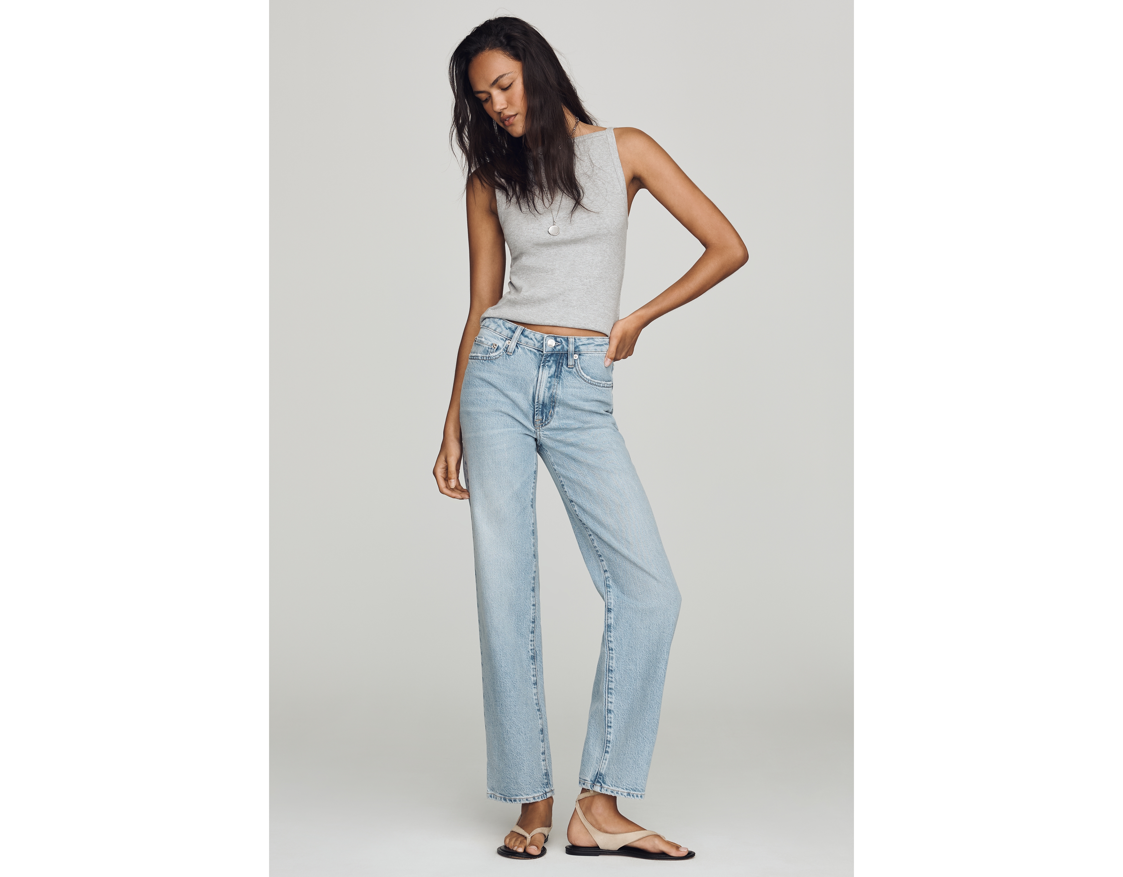 Pistola Aleks Mid-Rise Straight-Leg Jeans