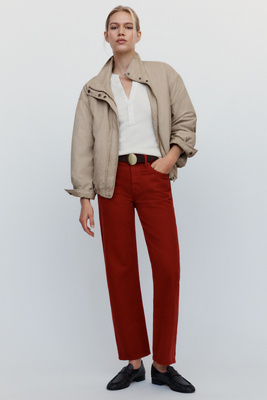 PISTOLA Lexi Mid Rise Bowed Straight Leg Jeans by Anthropologie