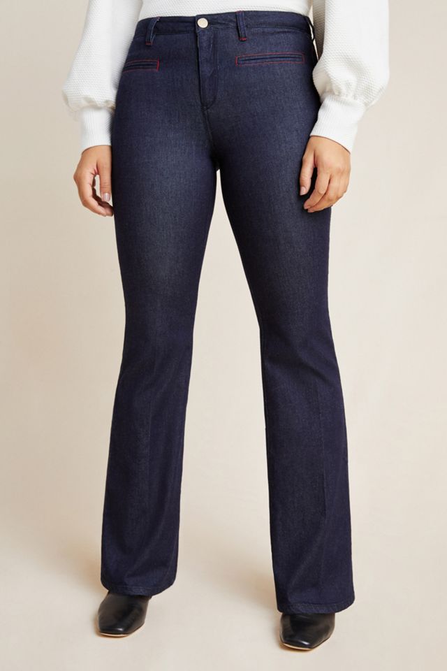 Pilcro Stitched High-Rise Flare Jeans #3