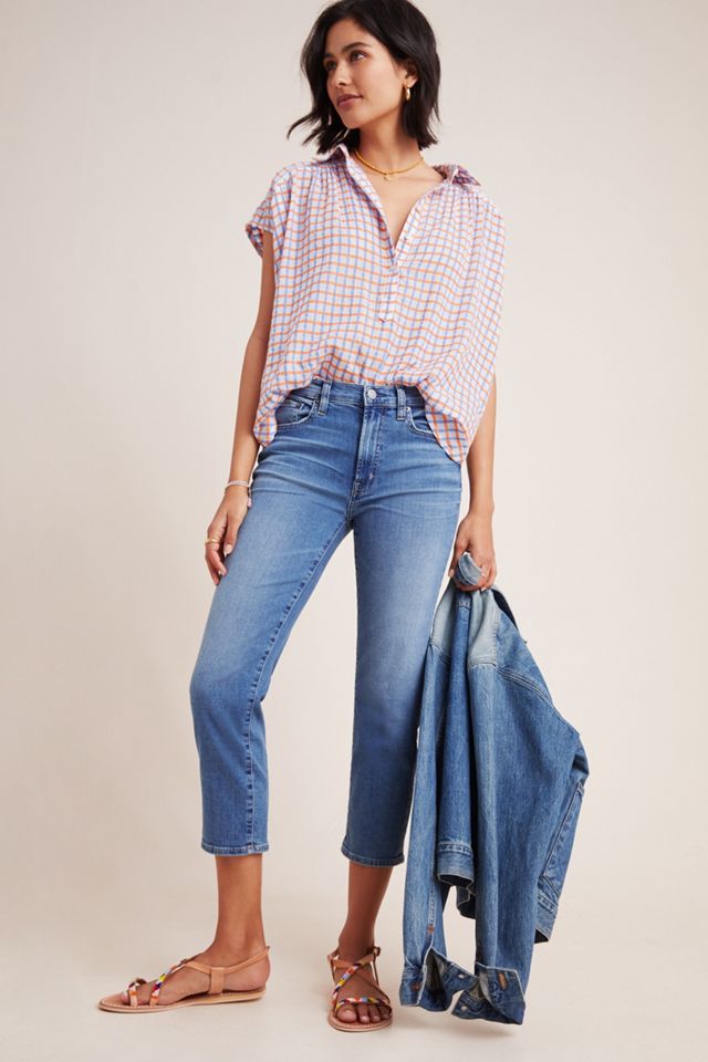 EDWIN Bree High-Rise Cropped Straight Jeans #1
