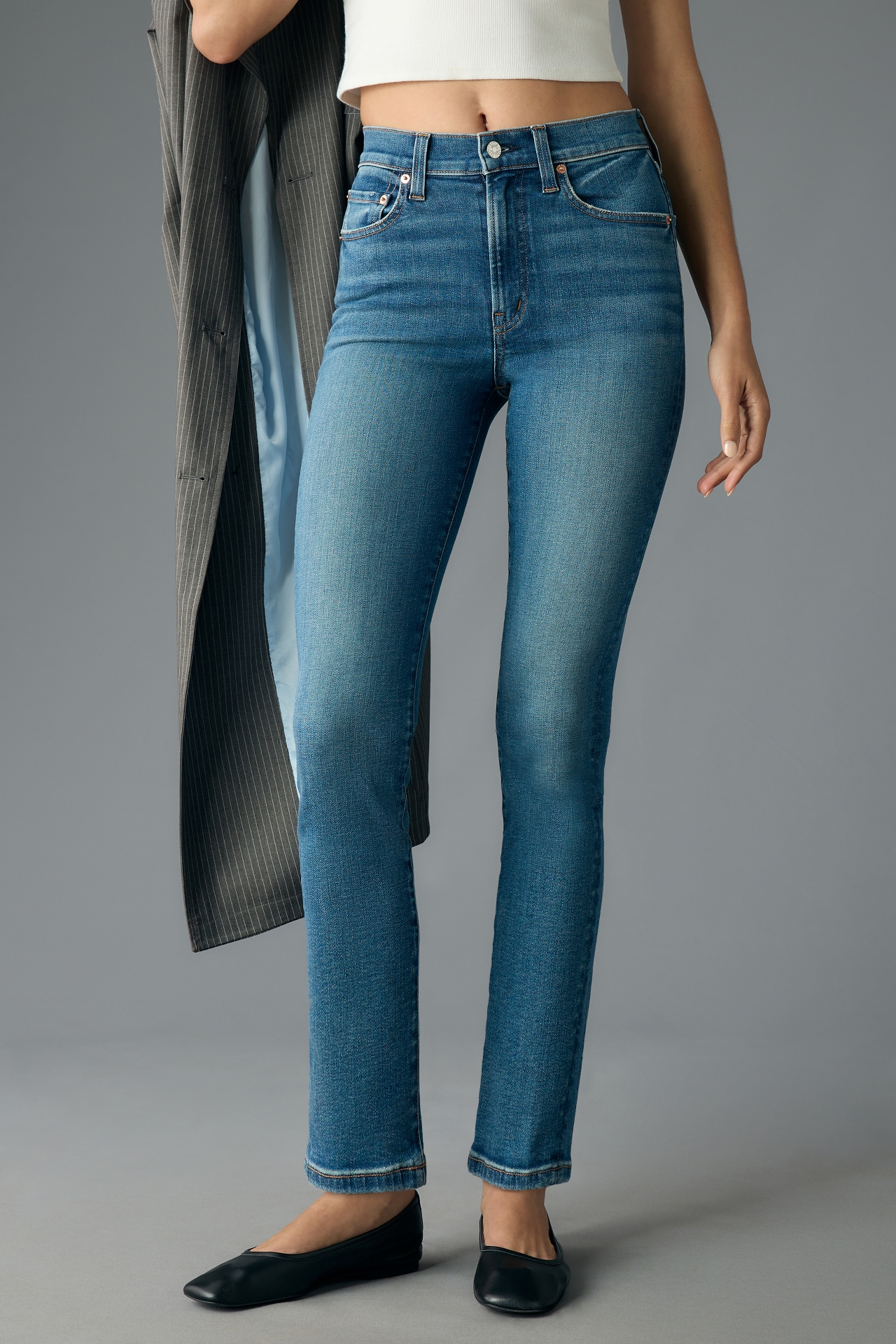 Edwin Bree High-Rise Straight-Leg Jeans