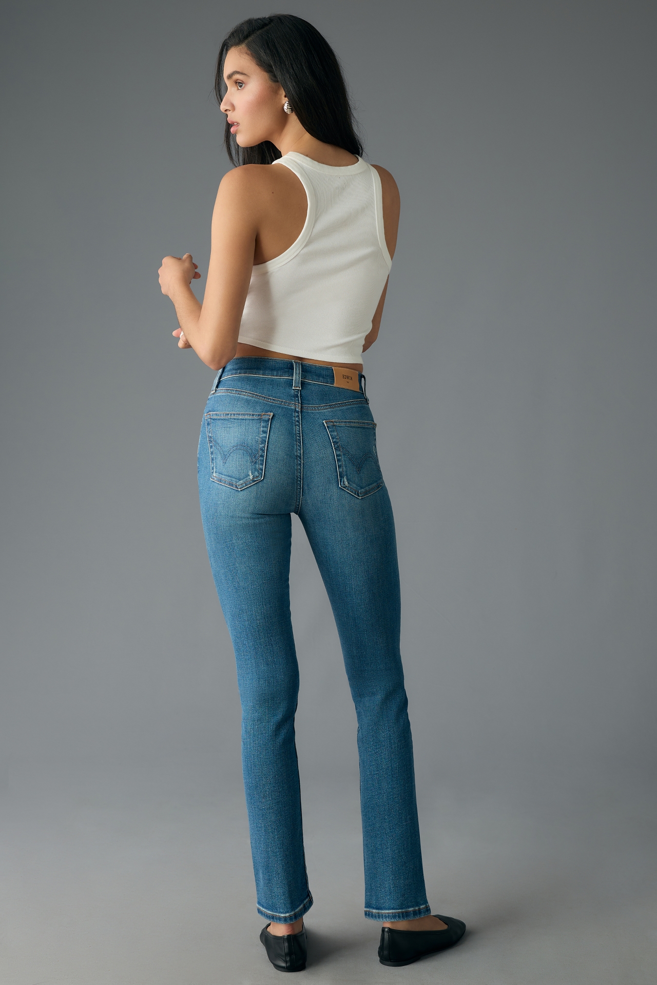 Edwin Bree High-Rise Straight-Leg Jeans