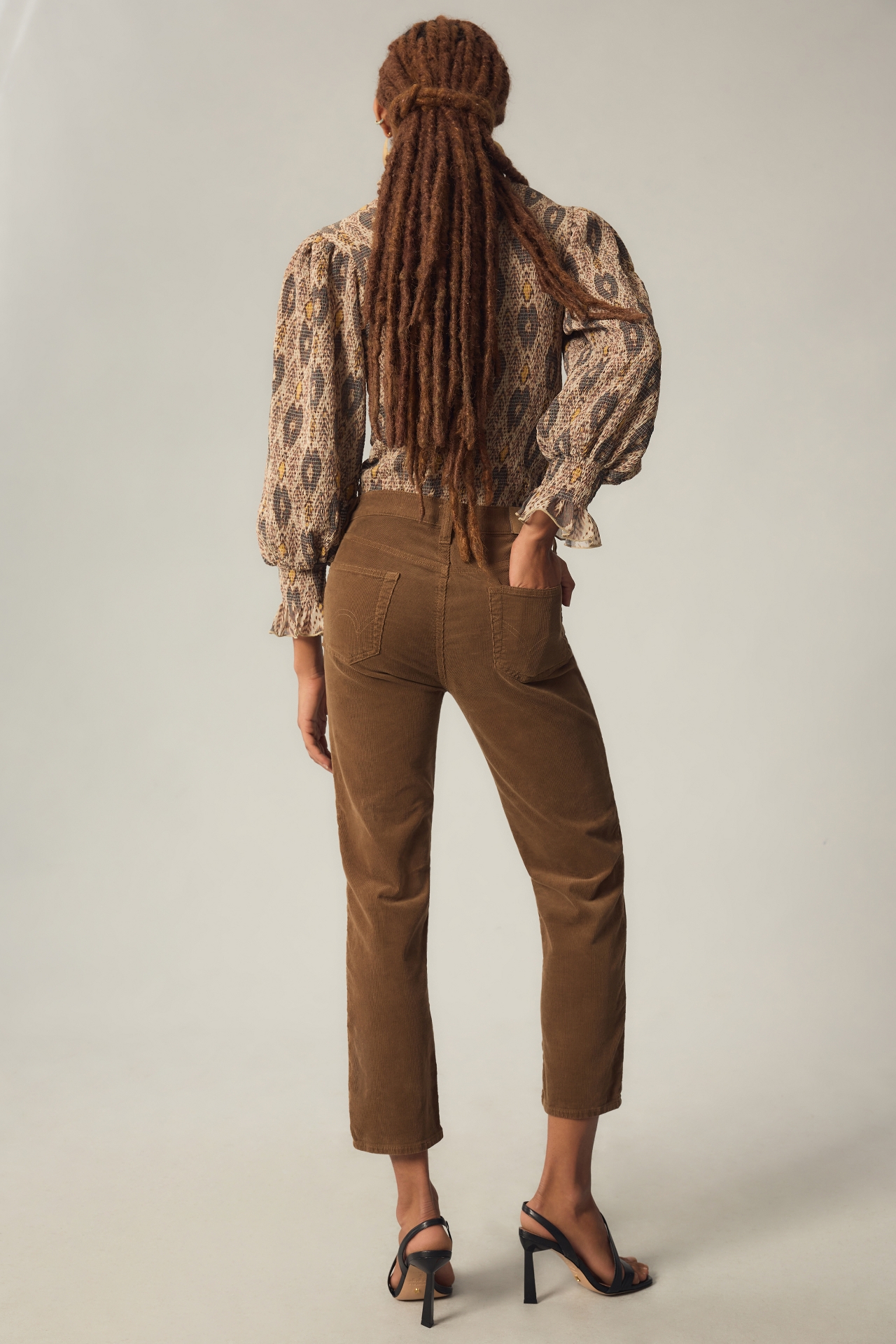 Edwin Corduroy Bree High-Rise Straight-Leg Jeans