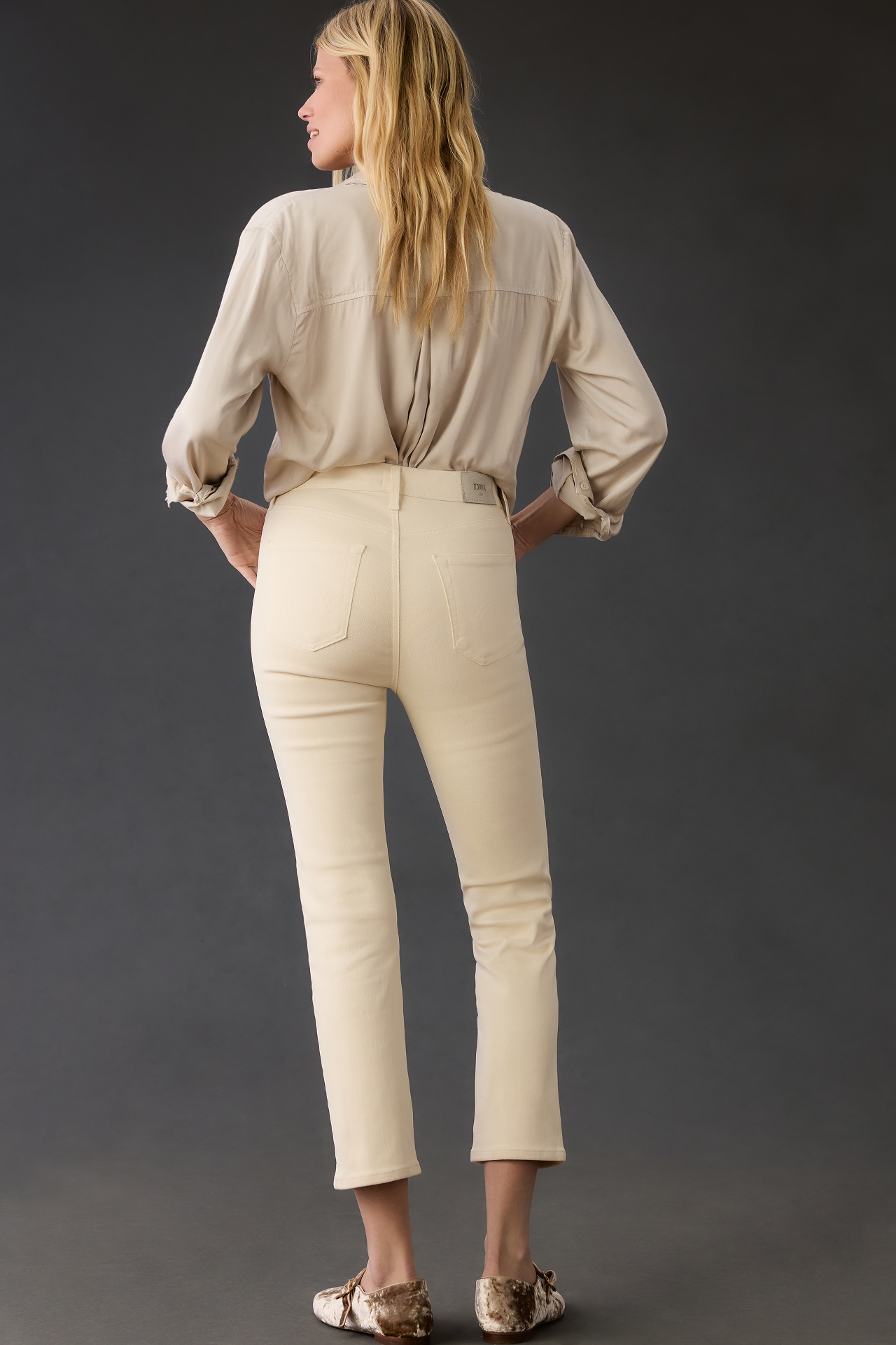 Edwin Coated Bree High-Rise Straight-Leg Jeans