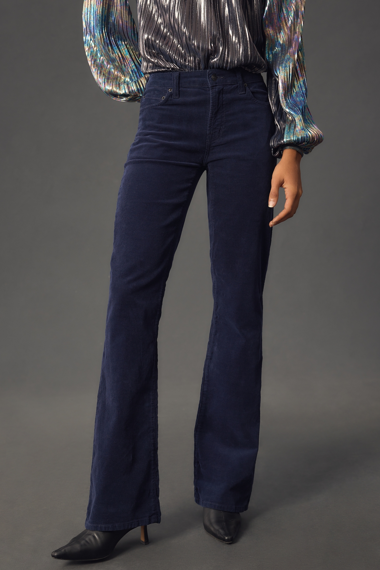 Edwin Corduroy High-Rise Crop Flare Jeans