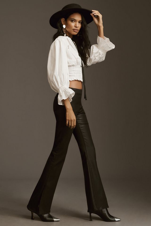 Edwin Lark Pull-On Mid-Rise Slit Flare Jeans #2