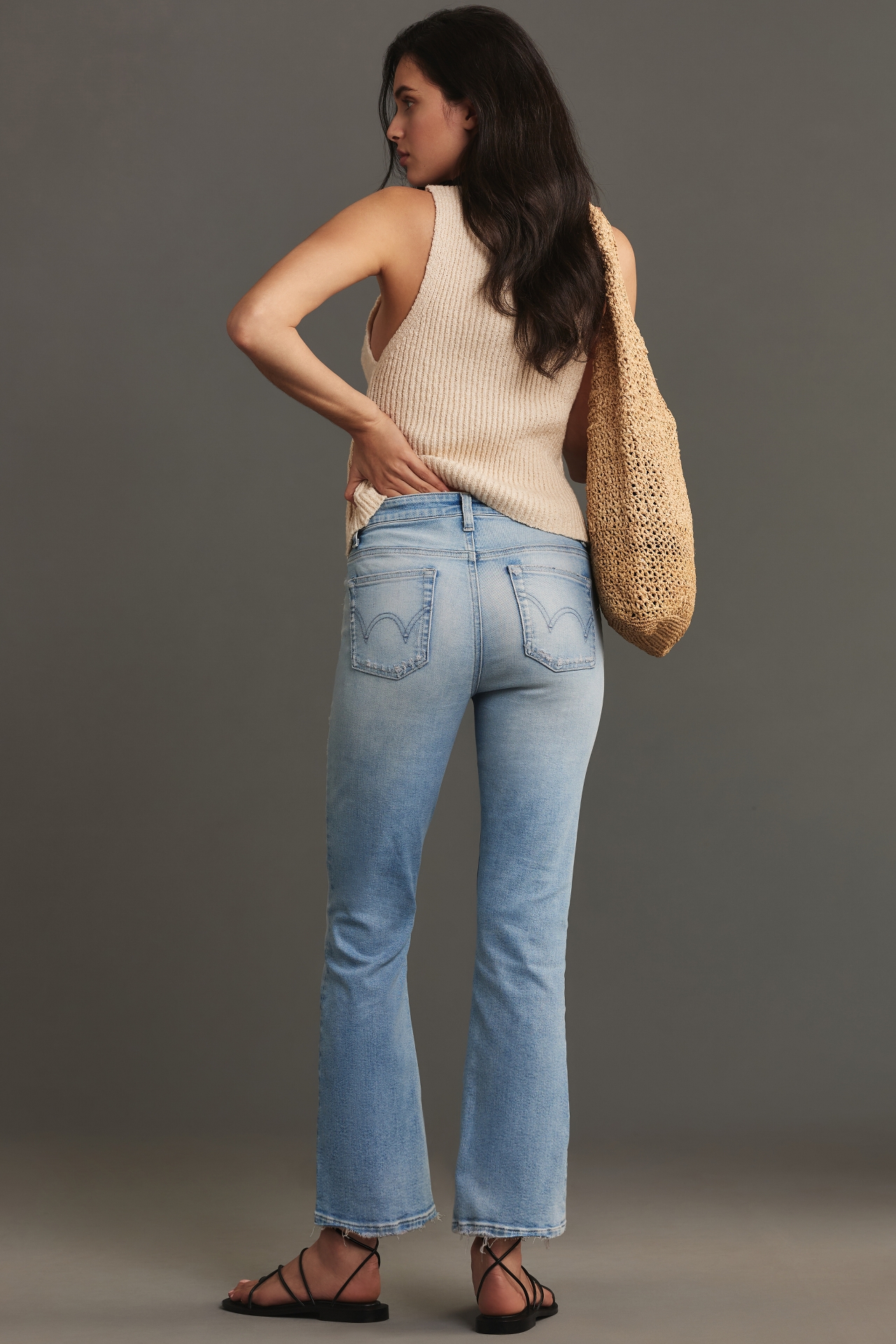 Edwin Lark Ankle Mid-Rise Crop Flare Jeans