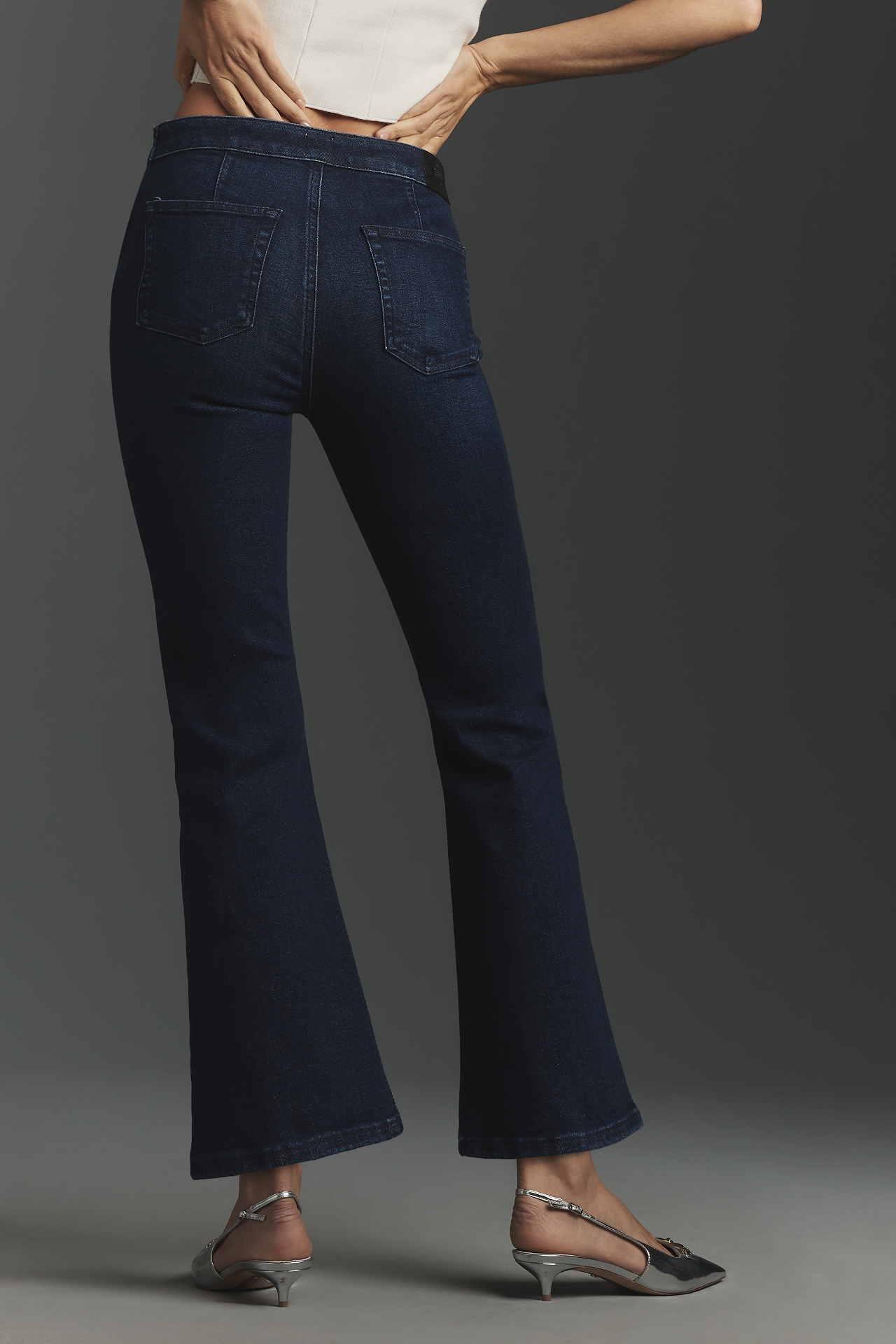 Edwin Lark Pull-On Mid-Rise Flare Jeans