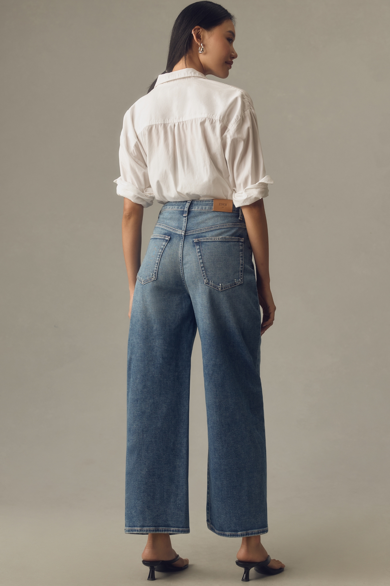 Edwin Melly High-Rise Crop Wide-Leg Jeans