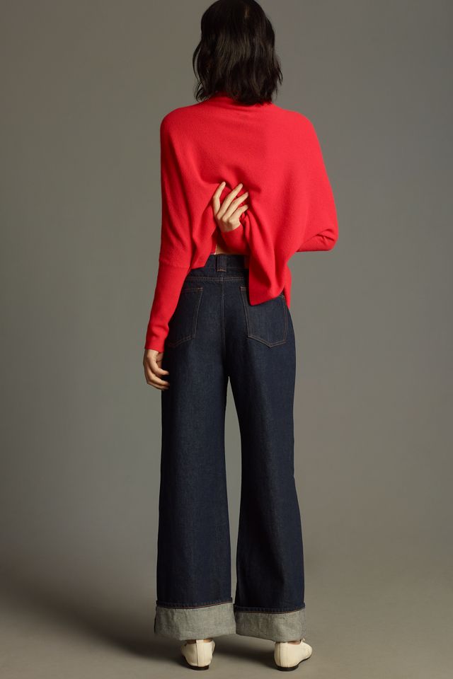 Edwin Rowan High-Rise Wide-Leg Cuffed Jeans | Anthropologie