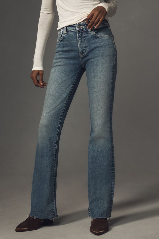 Edwin Lark Mid-Rise Frayed-Hem Bootcut Jeans #1
