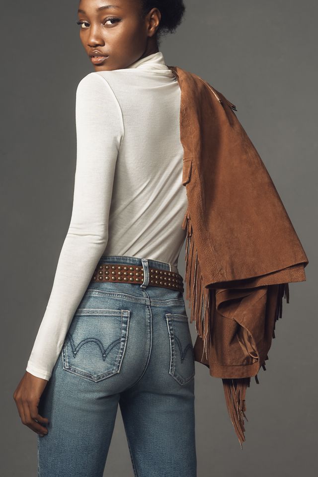 Edwin Lark Mid-Rise Frayed-Hem Bootcut Jeans #2
