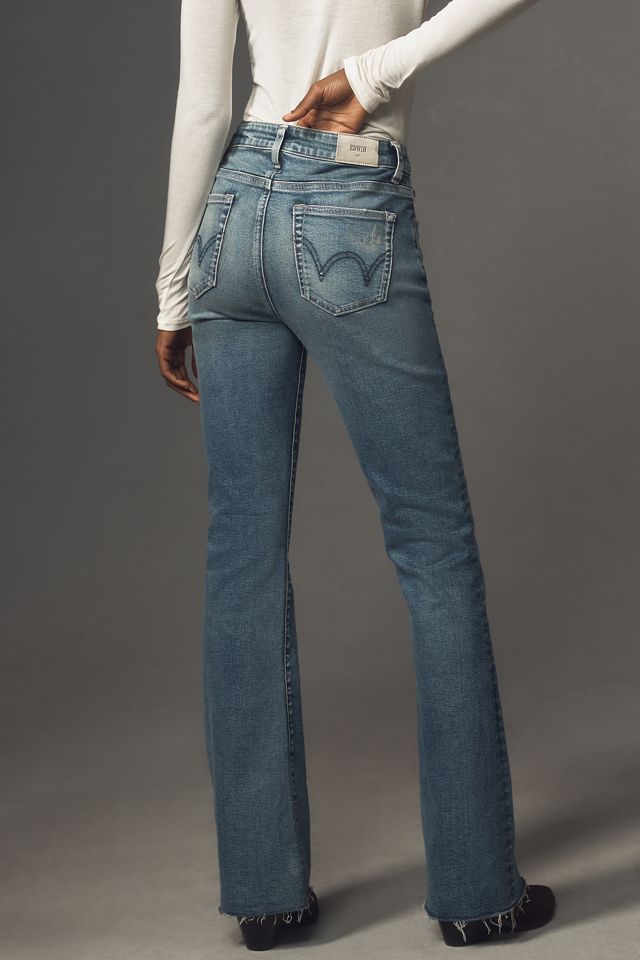 Edwin Lark Mid-Rise Frayed-Hem Bootcut Jeans #3