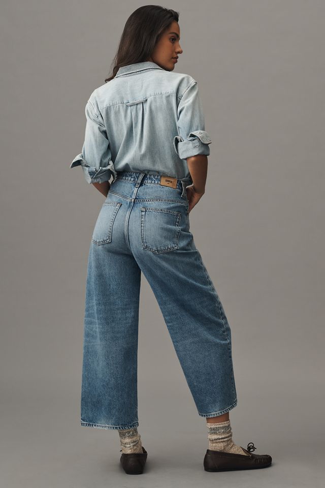 Edwin Melly Pleated High-Rise Crop Wide-Leg Jeans #2