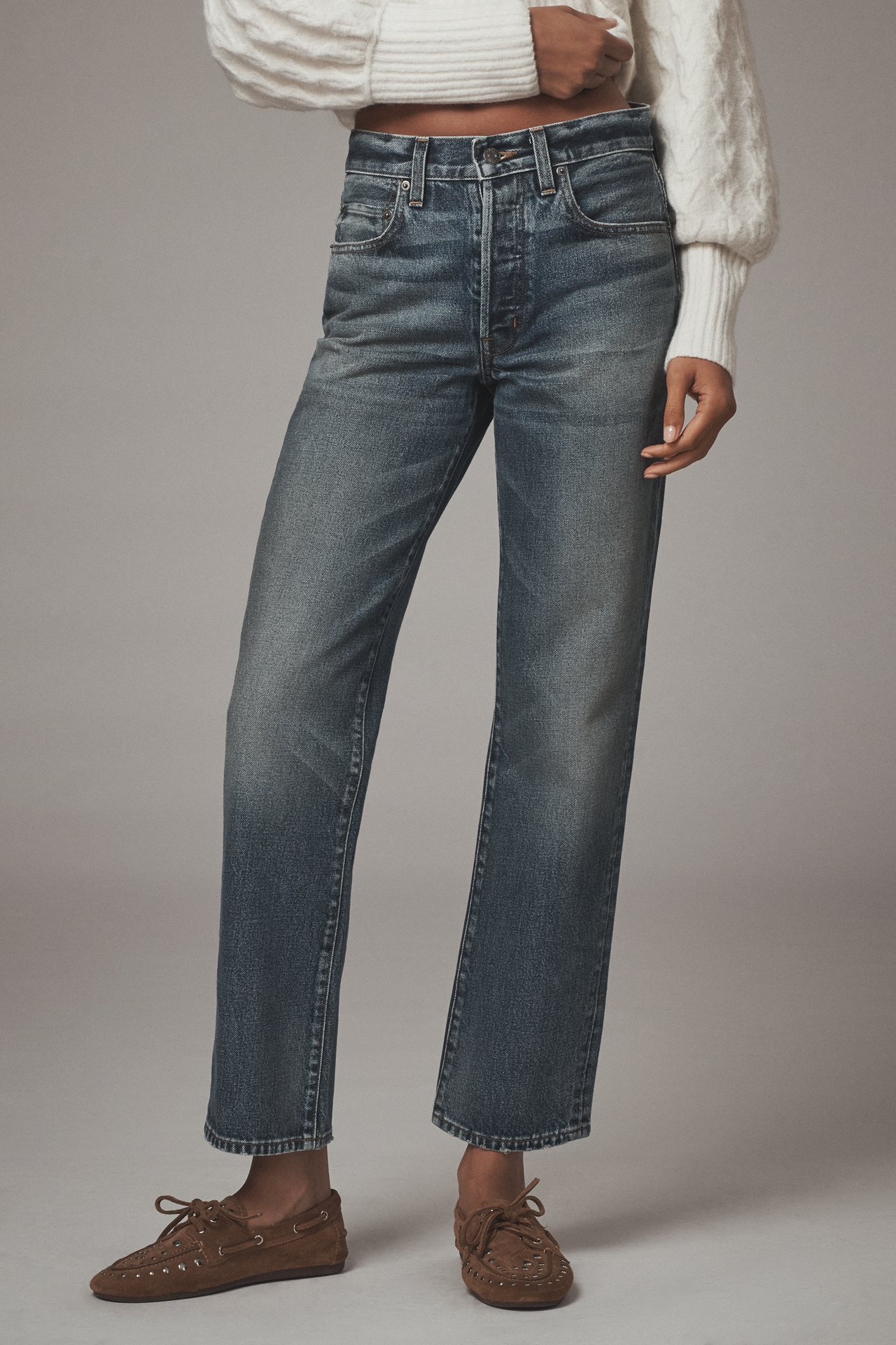 Edwin Sawyer Mid-Rise Relaxed Boyfriend Jeans
