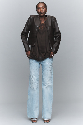 Edwin Marli High-rise Wide Leg Jeans In Blue