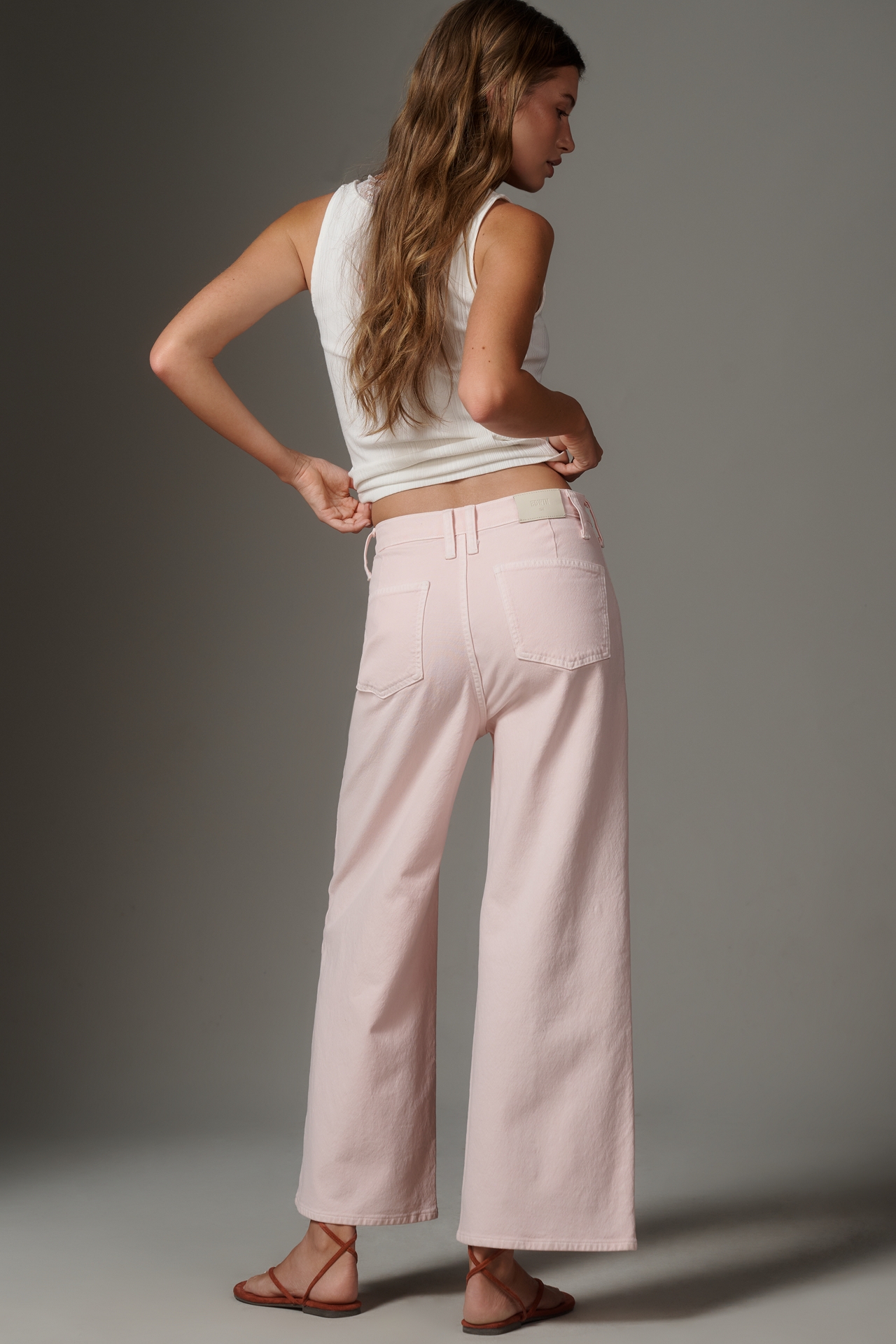 Edwin Iris Palazzo High-Rise Crop Wide Leg Jeans