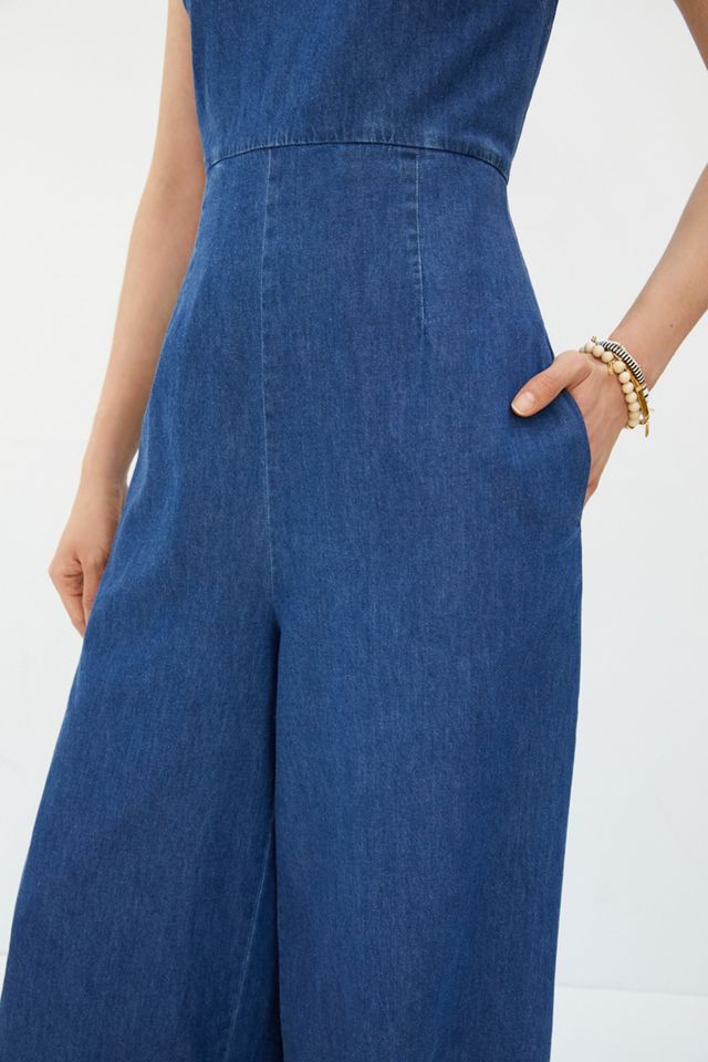 Halter Denim Jumpsuit #5