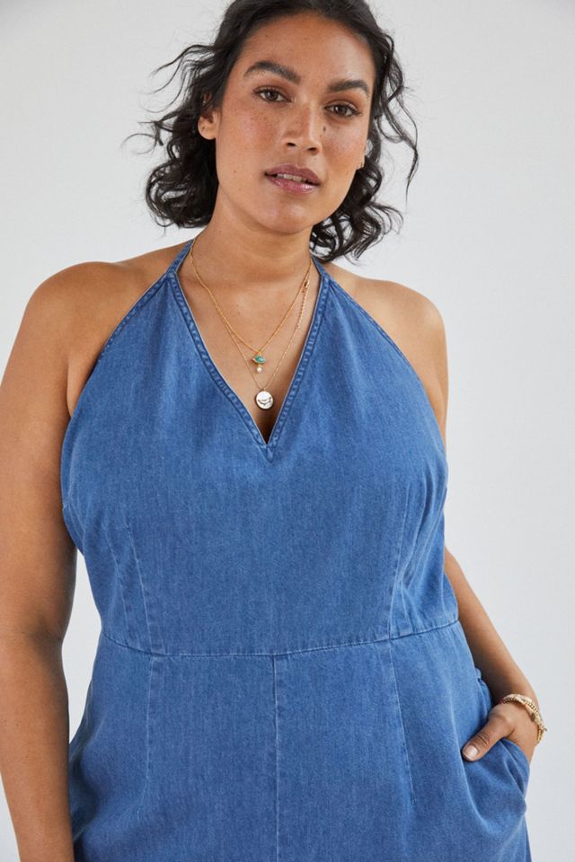 Halter Denim Jumpsuit #10