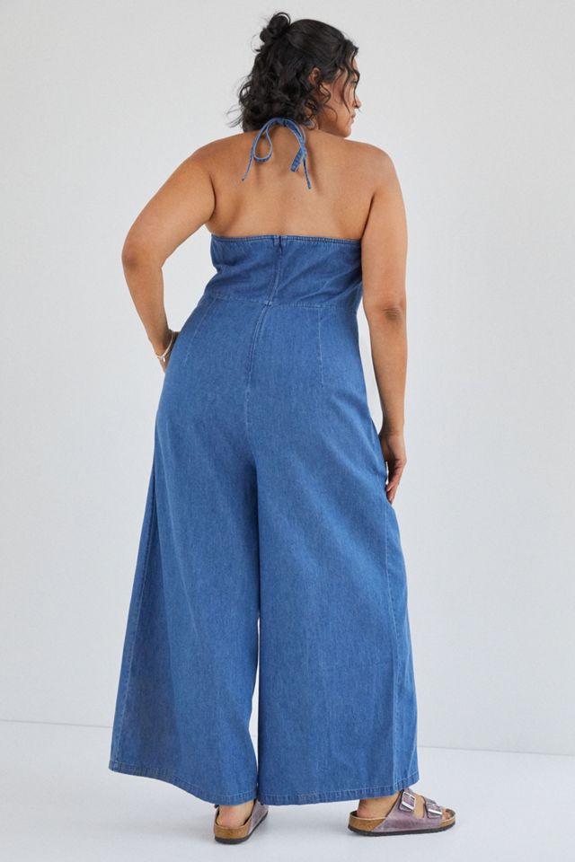 Halter Denim Jumpsuit #11