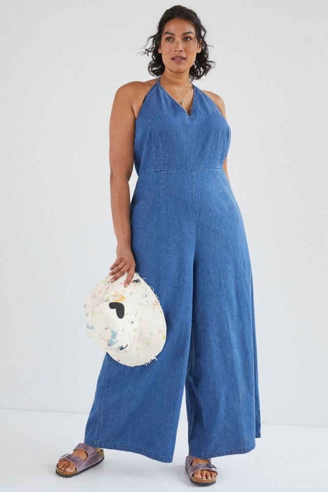 Halter Denim Jumpsuit #9