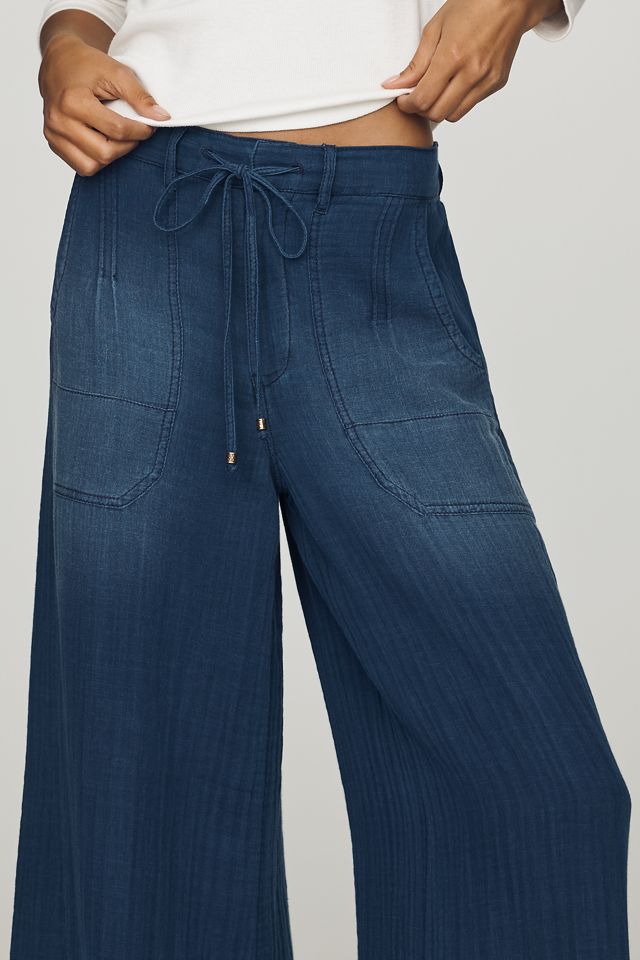 Pilcro Bloom Drawstring High-Rise Wide-Leg Jeans #1