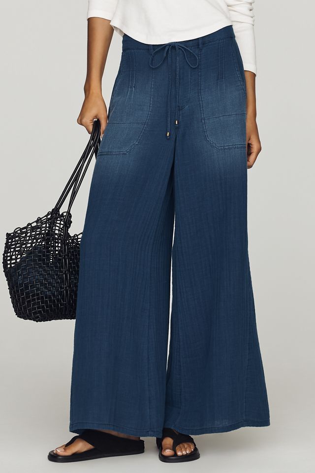 Pilcro Bloom Drawstring High-Rise Wide-Leg Jeans #3